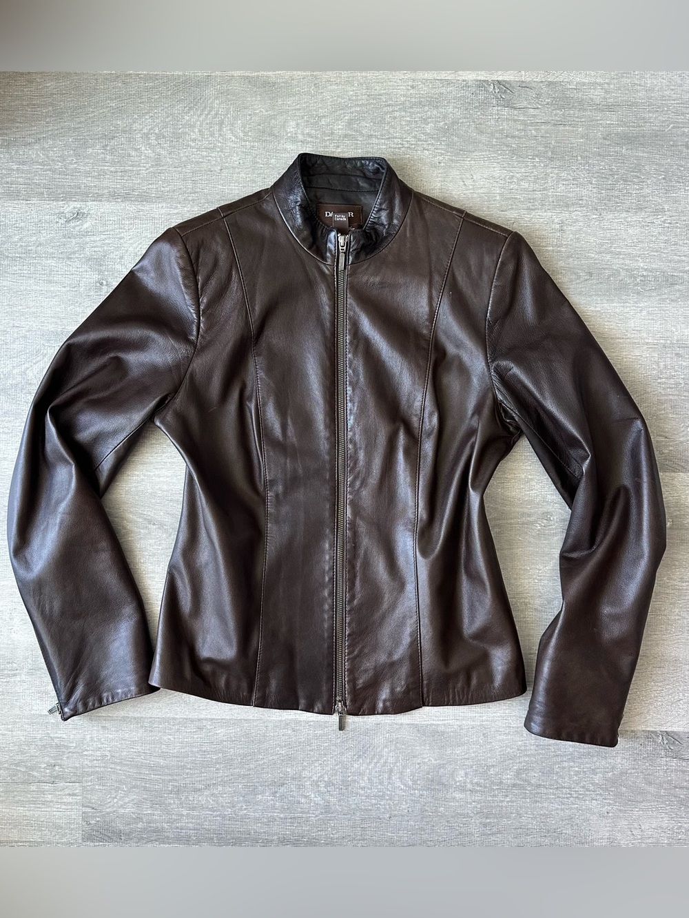 Vintage Danier Espresso Brown Genuine Italian Leather Jacket Made in Canada